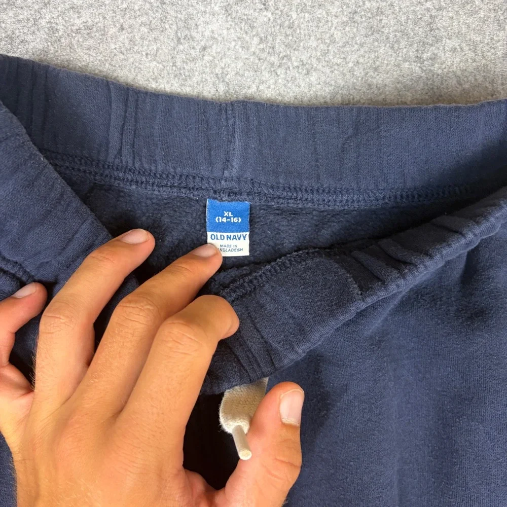 Old Navy Boys XL 14-16 Navy Blue Jogger Sweatpants Elastic Waist Drawstring